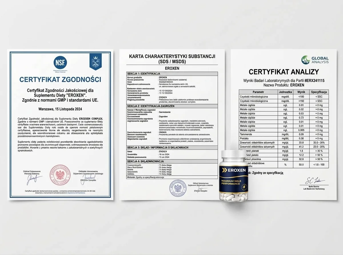 Certyfikaty jakości Eroxen